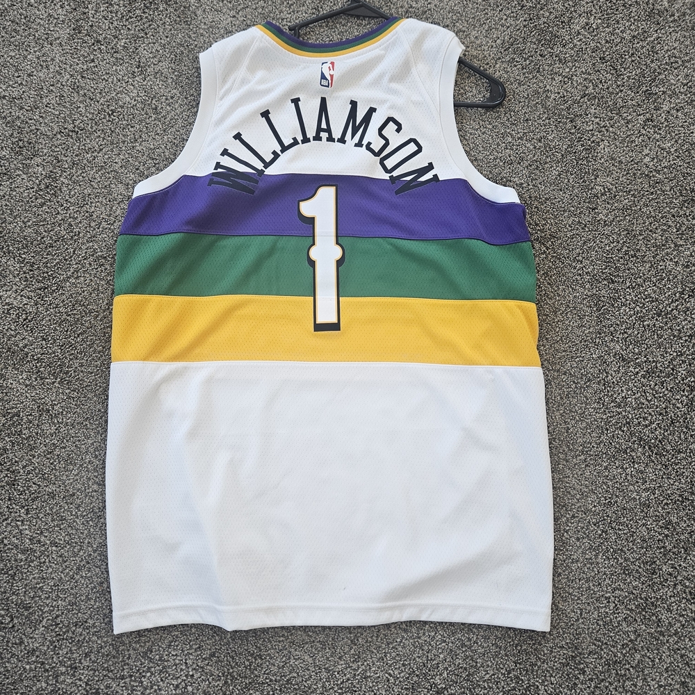 Nike White and Gold Basketball Jersey - Picture 3 of 3